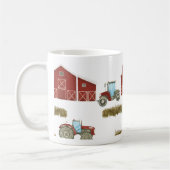 Country Farm Life Traktor Hay Bales Kaffeetasse (Links)