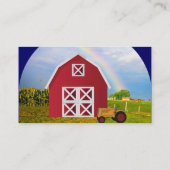 Country Farm Red Barn Blue Sky Ihr Name Visitenkarte (Rückseite)