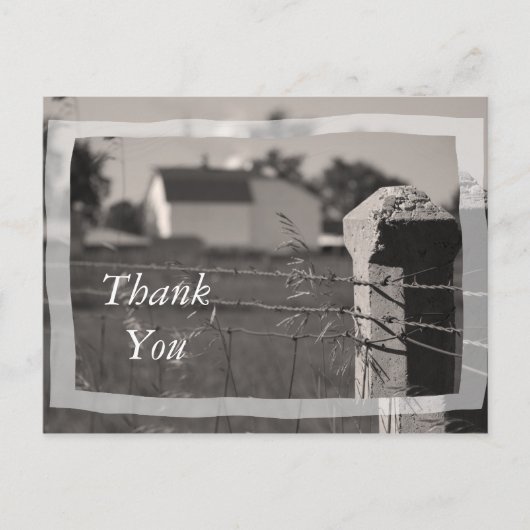 Country Farm Vielen Dank Postkarte (Vorderseite)