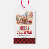 Country farmhouse Christmas tag editable custom Geschenkanhänger (Vorderseite)