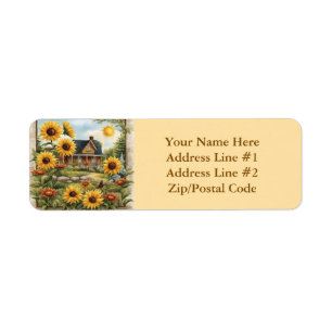Country Farmhouse Dreamy Golden Sonnenblumen