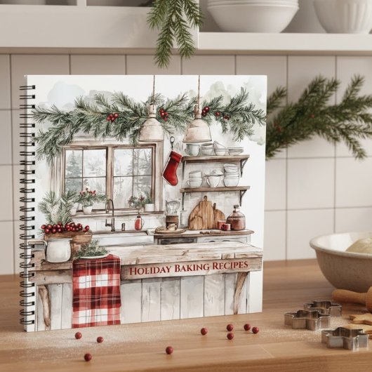 Country Farmhouse Kitchen Holiday Baking Recipe Notizblock
