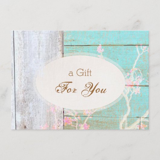 Country Fashail Boutique, Geschenkgutschein (Vorderseite)