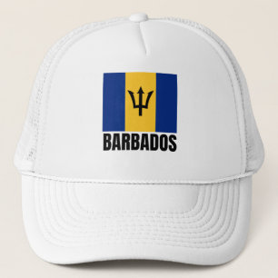 Country Flag Barbados Barbadian Blue Yellow Island Truckerkappe
