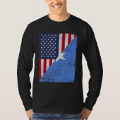 Country Flag Design  Half USA Half Somalia T-Shirt (Vorderseite)