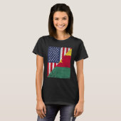 Country Flag  Half USA Half Cameroon T-Shirt (Vorne ganz)