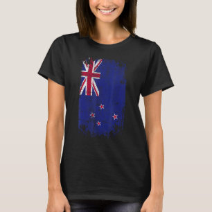 Country Flag Souvenir Grunge Flag Neuseeland T-Shirt