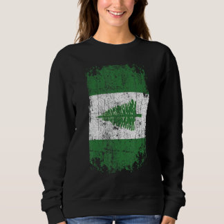 Country Flag Souvenir Grunge Flag Norfollikinsel Sweatshirt