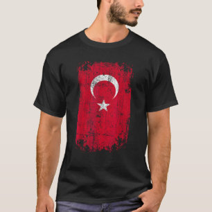 Country Flag Souvenir Grunge Flag Türkei T Shirt