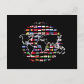 Country Flags World Map Reisen International Wo Begleitkarte (Rückseite)