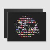 Country Flags World Map Reisen International Wo Magnetkarte (Vorne/Hinten)