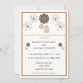 Country Floral Boho Hochzeitseinladung Einladung (Vorderseite)