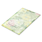 Country Floral Food Journal - Trendy Meal Taary Notizblock (angewinkelt)