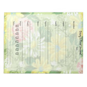 Country Floral Food Journal - Trendy Meal Taary Notizblock (Vorderseite)