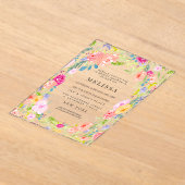 Country Floral Garden Brautparty Einladung (Ablage )