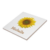 Country Floral Gelb Sonnenblume Rustikal Fliese (Seite)