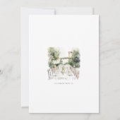 Country Floral Greenerity Summer Wedding Einladung (Rückseite)