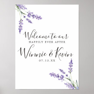 Country floral, Lavender Wedding Poster