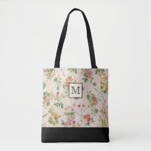Country Floral Monogram Tasche