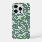 Country Floral Sage Green  iPhone Hülle (Rückseite)