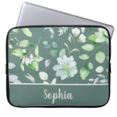 Country Floral Sage Green Signature Laptopschutzhülle (Vorderseite)