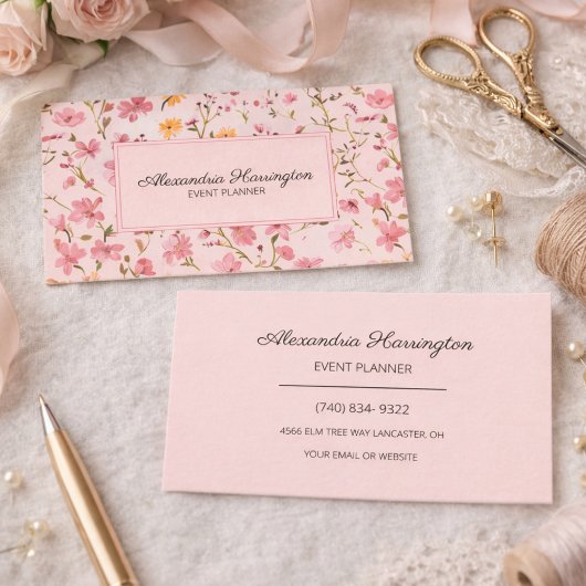 Country Floral Visitenkarte