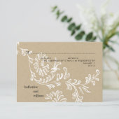 Country Floral Wedding RSVP Karte (Stehend Vorderseite)