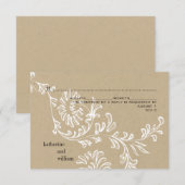 Country Floral Wedding RSVP Karte (Vorne/Hinten)