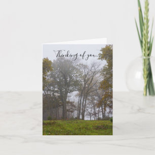 Country Foggy Fall Morning Denken Sie an Ihre Kart Karte