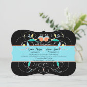 Country Folk Art Inspiriert Hochzeit Einladung (Stehend Vorderseite)