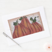 Country Folk Pumpkin Label Rechteckiger Aufkleber (Umschlag)