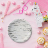 Country Forest Rustic Birch Tree Bark Pappteller (Party)