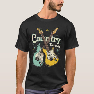 Country Forever Vintage Gitarren-Shirt T-Shirt