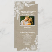 Country Foto Burlap- und Hochzeitsprogramme Programm (Vorne/Hinten)