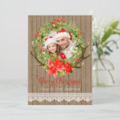 Country Foto Christmas Card Feiertagskarte (Stehend Vorderseite)