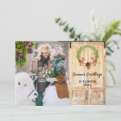 Country Foto Christmas Card Karte (Stehend Vorderseite)