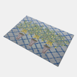 Country French Lemon Tree Lemons Doormat Rug Fußmatte