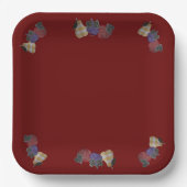 Country Frucht Cranberry gefärbt Pappteller (Vorderseite)