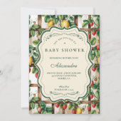 Country Fruit Garden Baby Shower Einladung (Vorderseite)