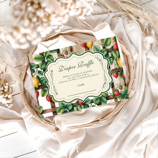 Country Fruit Garden Diapper Raffle Begleitkarte