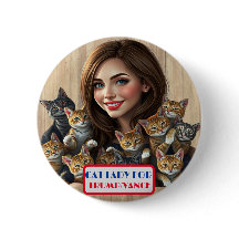 Country Gals Cat Lady für Trump/Vance Button