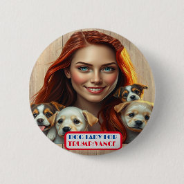 Country Gals Dog Lady für Trump/Vance Button