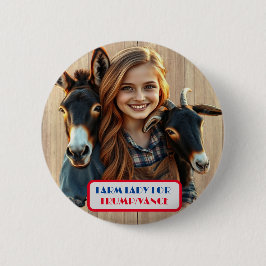 Country Gals Farm Lady für Trump/Vance Button