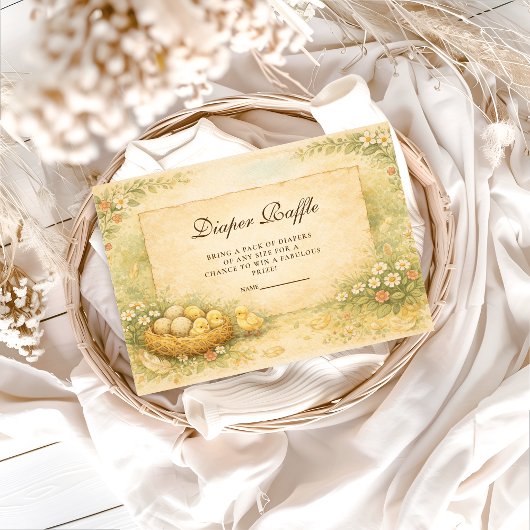 Country Garden Chicks Diapper Raffle Begleitkarte