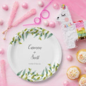 Country Garden Eucalyptus Blätter Hochzeitliches G Pappteller (Party)