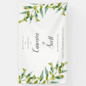 Country Garden Eucalyptus Greenerity Wedding Willk Banner (Vertikal)