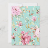 Country Garden Floral Baby Dusche Einladung (Rückseite)