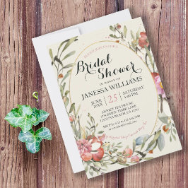 Country Garden Floral Bridal Shower Invitation Einladung