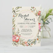 Country Garden Floral Bridal Shower Invitation  Einladung (Stehend Vorderseite)