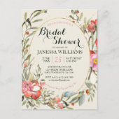 Country Garden Floral Bridal Shower Invitation  Postkarte (Vorderseite)